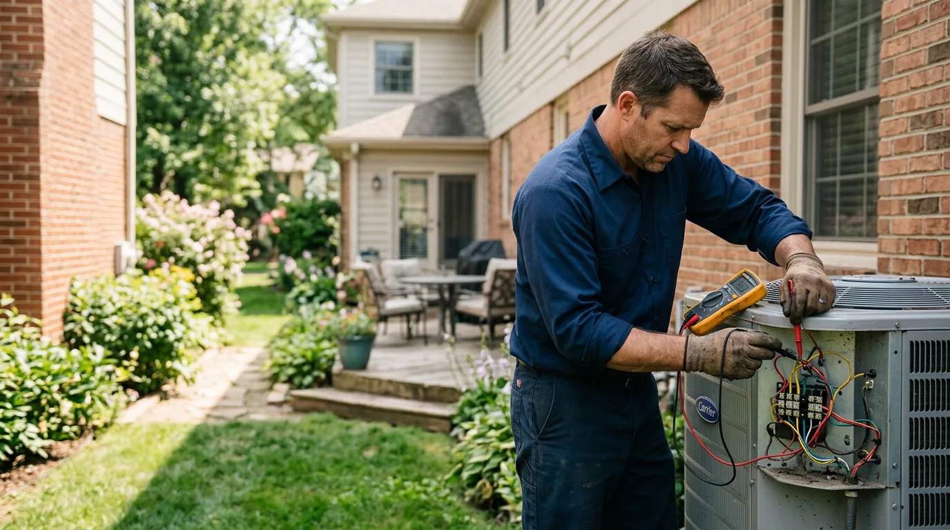 HVAC technician working near Pulaski, PA